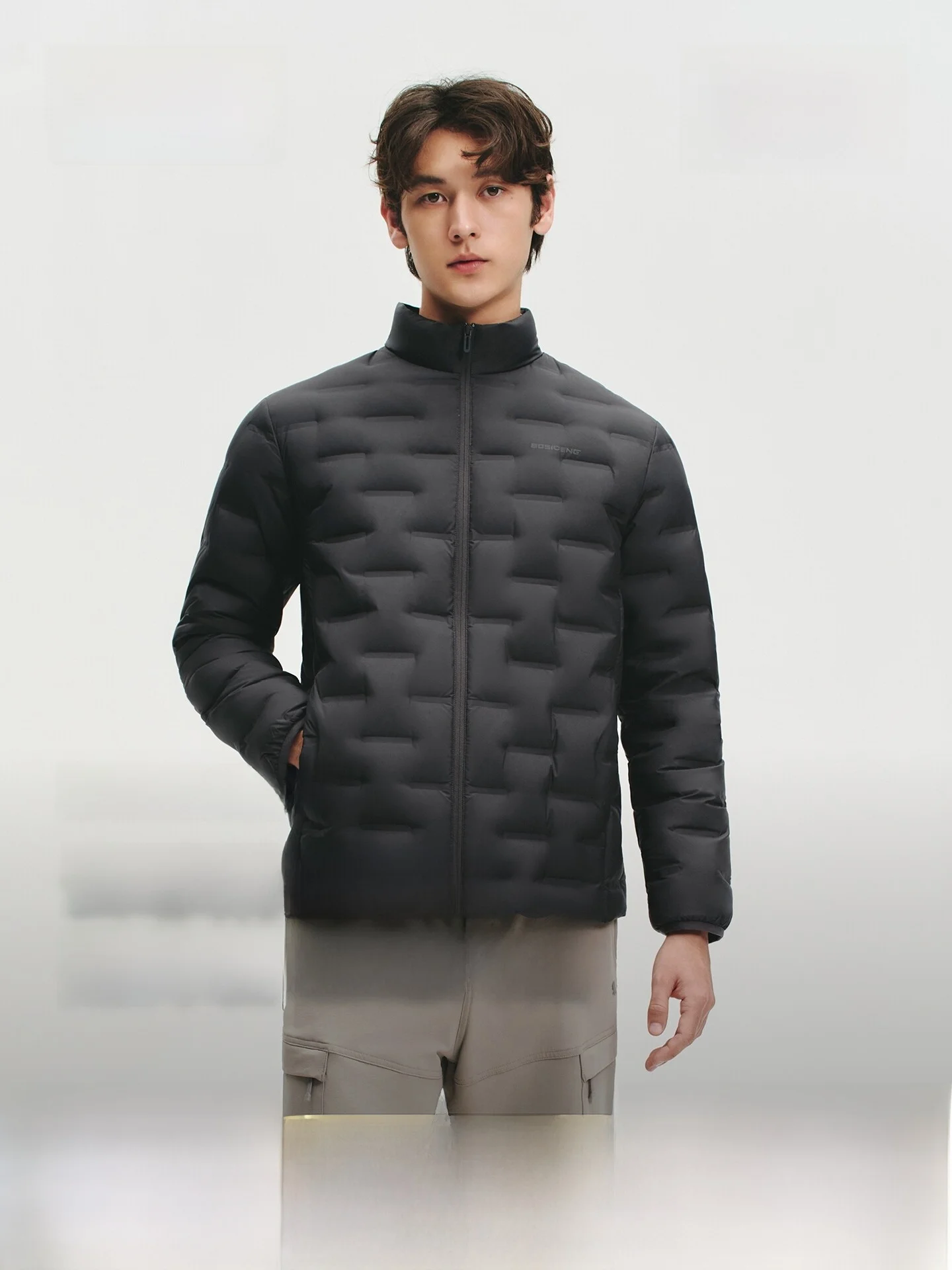 

Куртка Bosideng 2026 весна-лето, новая мужская легкая теплая куртка из 90% гусиного пуха, для активного отдыха, повседневная, с воротником-стойкой, универсальная