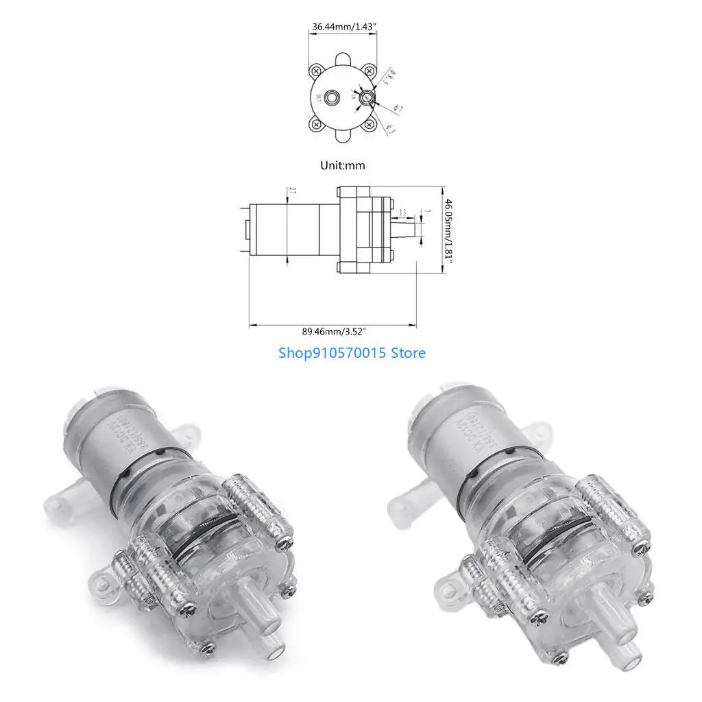 

B95C Micro 385 Вакуумный насос DC6-12V Водяные насосы Высокая температурная устойчивость 1,5-2 л/мин
