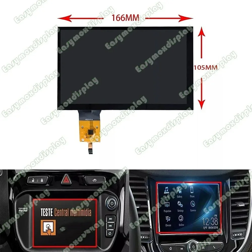 LA070WV6 SD01 7 Inch Car LCD Display Screen For MYLINK2 Chevrolet Aveo Cruz Onix Sonic Prism Spark Trax