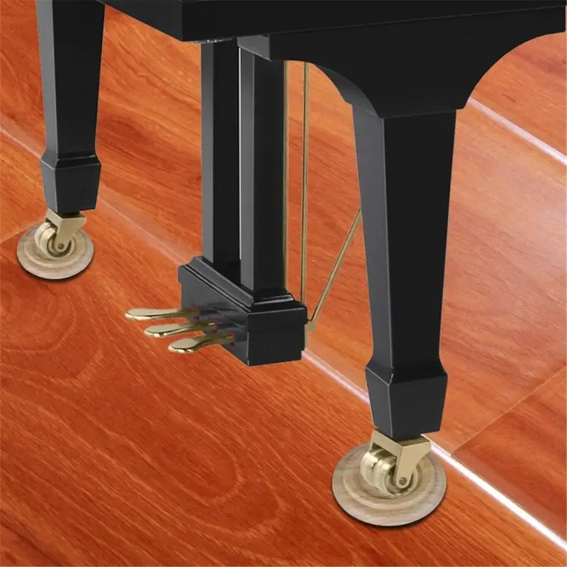 Recessed Grand Piano Caster Cups Set of 3, Wheel Support Pads for Hard Floor Separation and Daily Fit Guidance