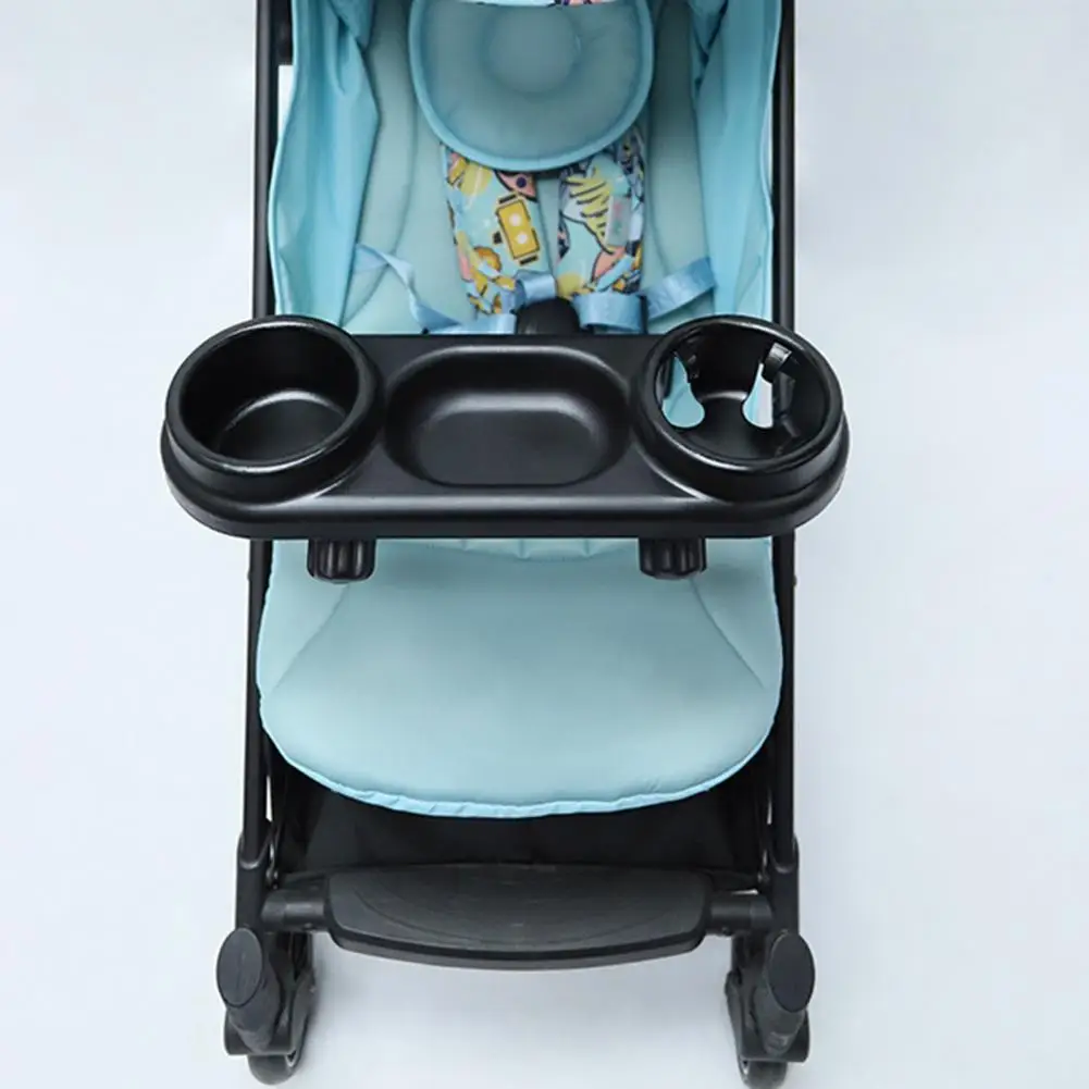 Płyty wózka dziecięcego wbudowana elastyczna taśma mocująca ABS taca na przekąski uniwersalny wózek akcesoria dla dziecka