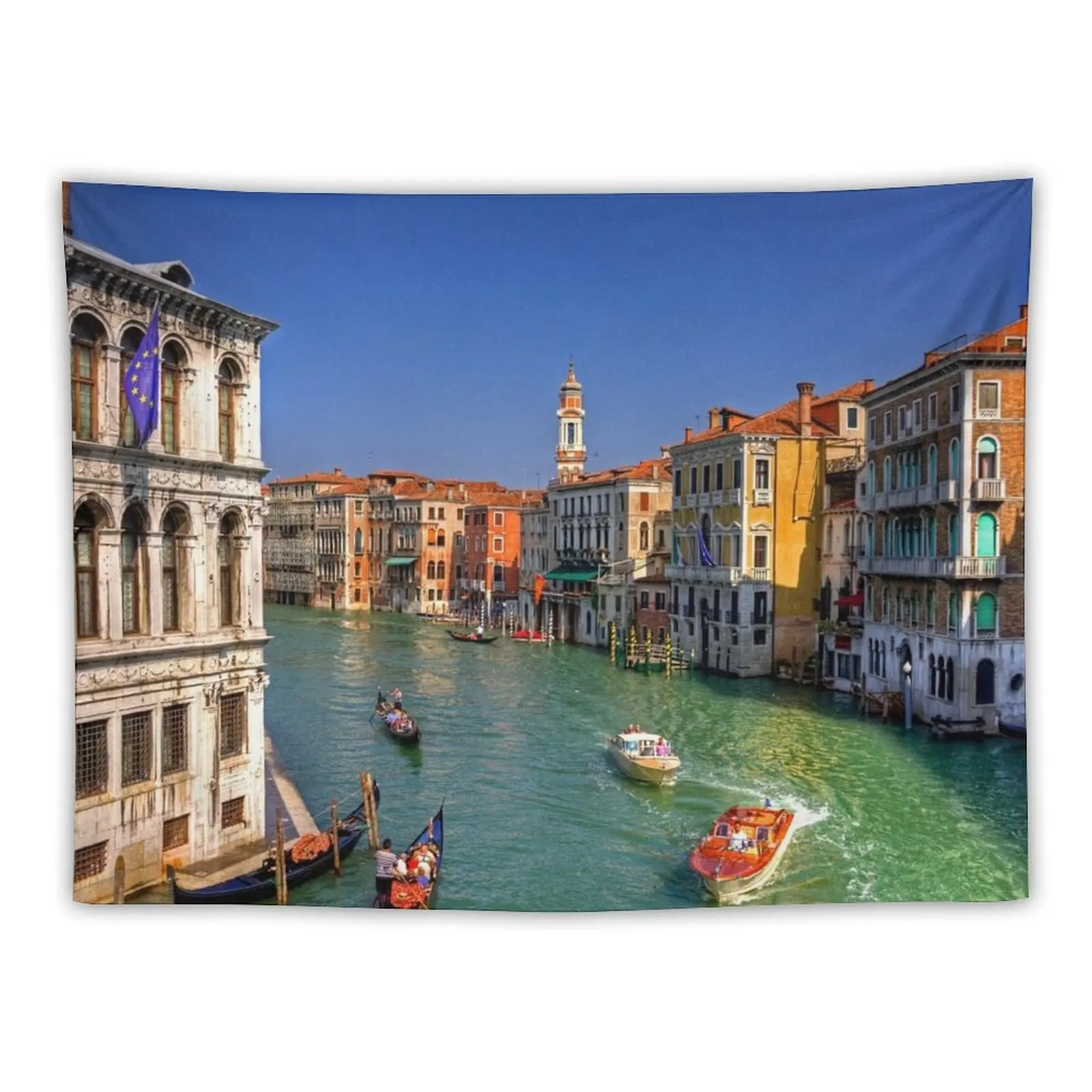 

Light Traffic on the Grand Canal Tapestry Wallpaper Bedroom Deco Tapestry
