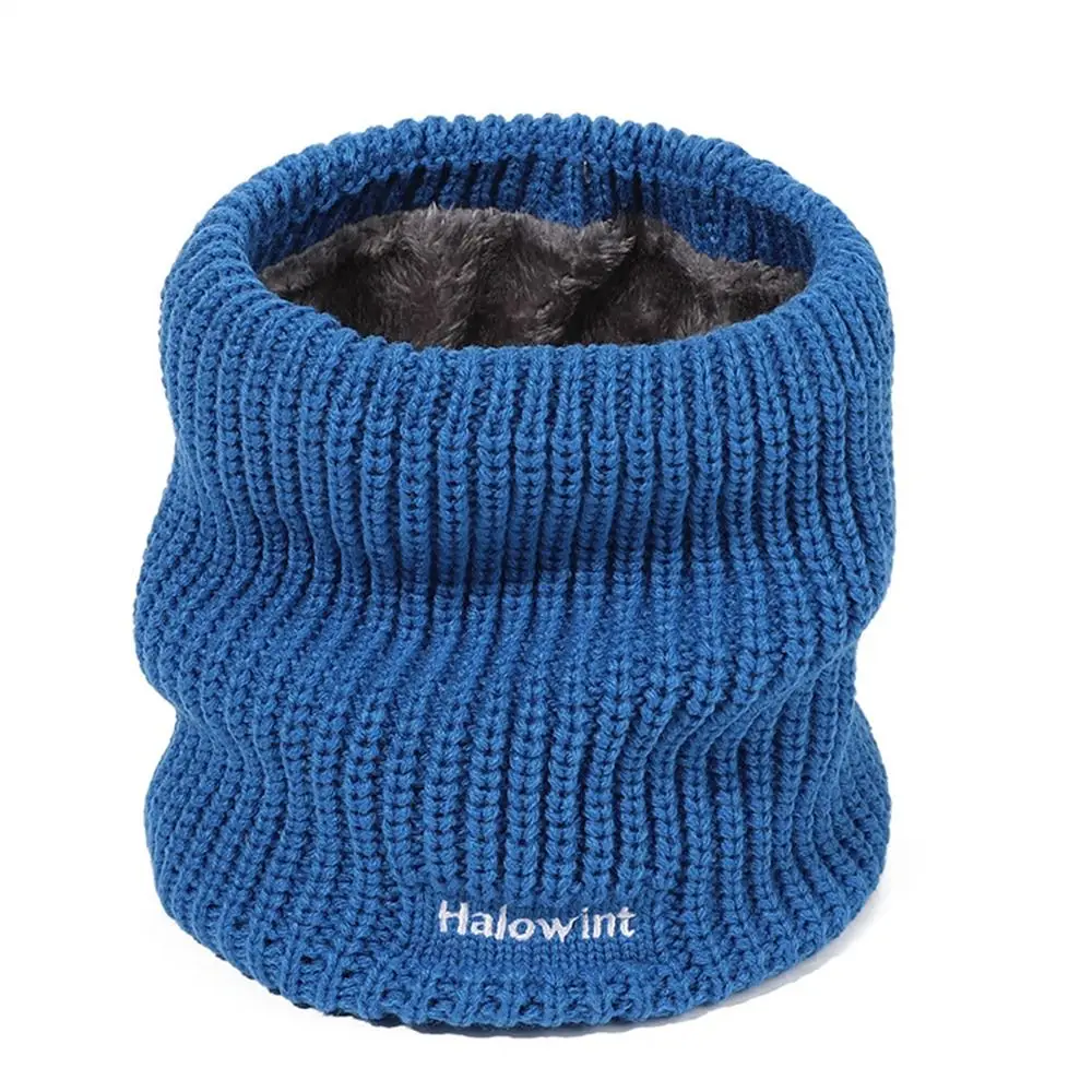 Winter Thickened Lining Knitted Neck Gaiter Ski Tube Scarf Warm Half Face Mask Face Cover For Men Women Collar Neck Warmer