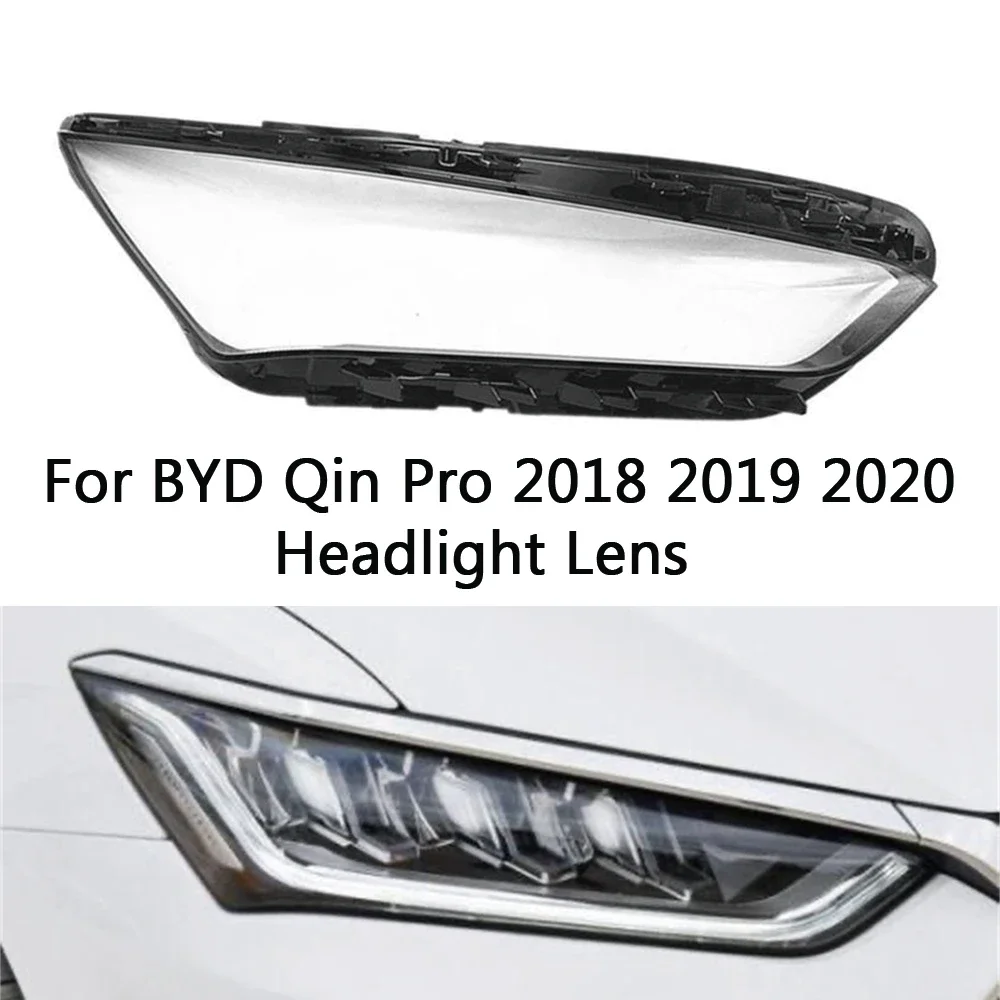

HTTCY For BYD Qin Pro 2018 2019 2020 front Car Headlight Cover Lens Shell Lampcover Lampshade Headlamp housing