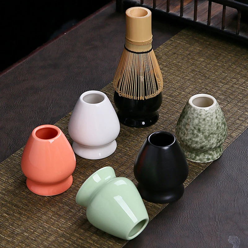 Herramienta Matcha de cerámica, soporte para batidor Matcha, soporte Chasen de té verde japonés, cuenco, accesorios para el hogar, 1 ud.