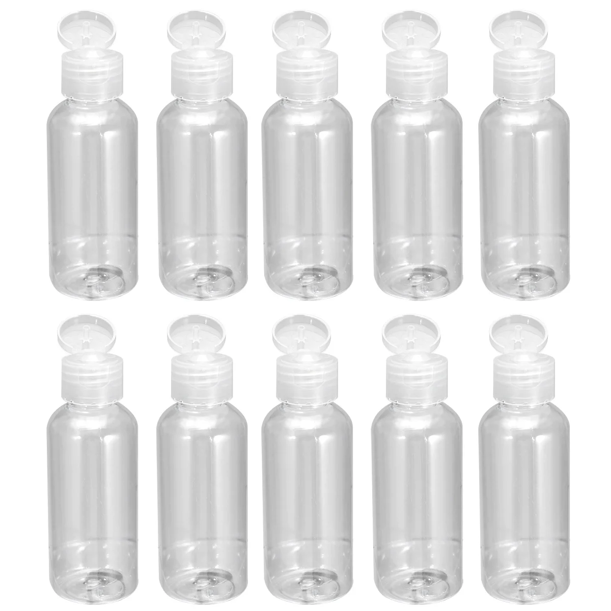 20 szt. plastikowych butelek na balsam o pojemności 60 ml, wielokrotnego użytku, do rozdzielania, kompaktowe butelki podróżne do przechowywania, zestaw do użytku na zewnątrz.