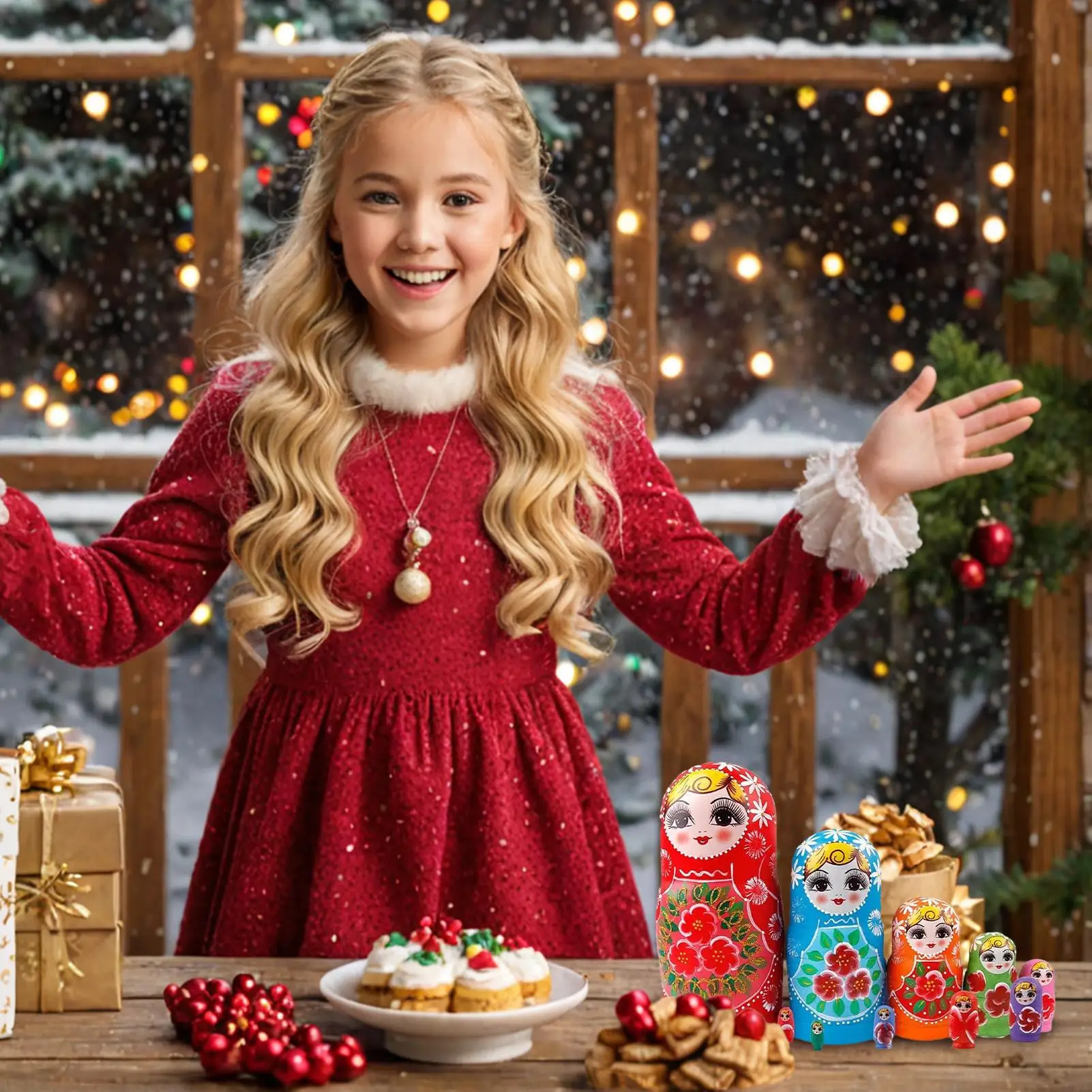 Poupées russes 10 pièces jouets éducatifs en bois poupées gigognes russes jouets empilables pour l'apprentissage éducation divertissement garçons