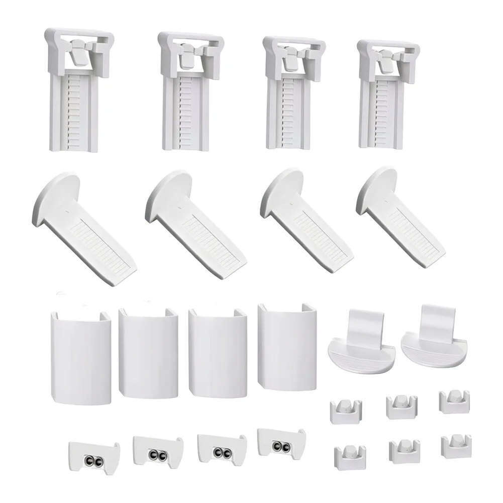 Roller Shutter Clips Pleated Shade Brackets Tool Free Installation Damage Free Mounting High Strength Plastic Secure Hold Design