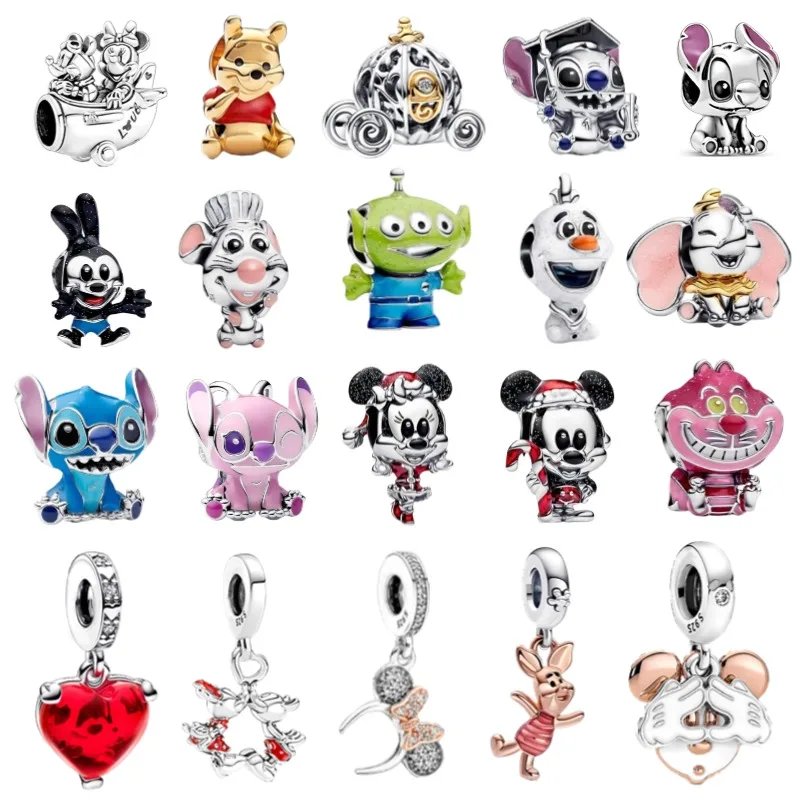 2025 جديد ديزني دامبو الحرباء مناسبة للسوار الأصلي 925 سلسلة المفاتيح الفضية لتقوم بها بنفسك هدية الكريسماس #1