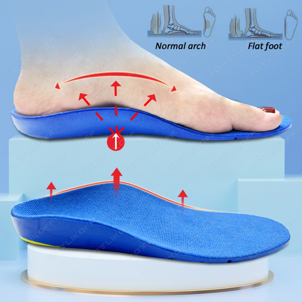 Adult Children's Orthotic Insoles Arch Support for Flat Foot High Arch Plantar Fasciitis Shock-Absorbing Sport Running Shoes Pad