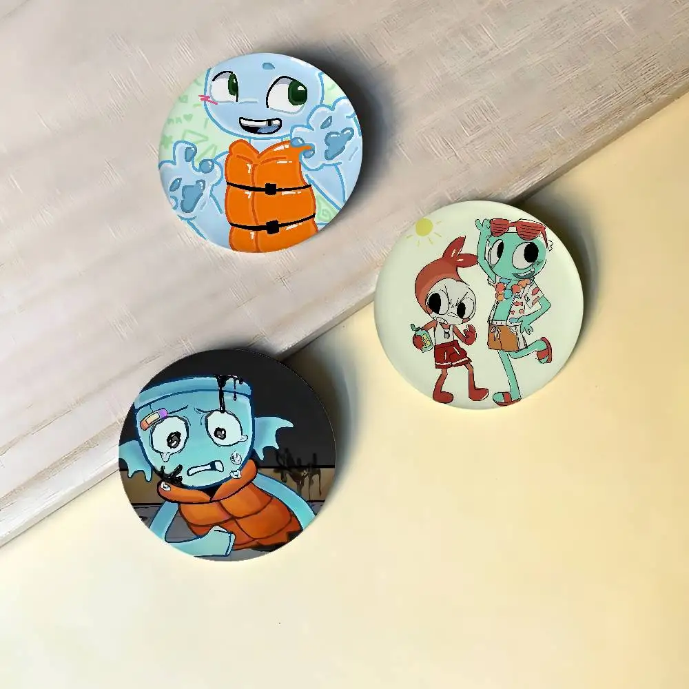 Dandys World Badges Peripheral Lapel Pins Tinplate Round Brooch For Shoulder Bag Accessories Souvenir Gifts
