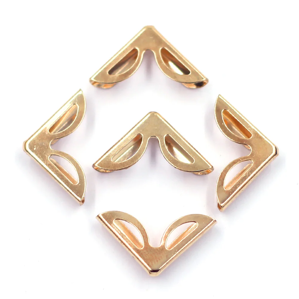20Pcs Rose Gold Plated Corner Protectors Brackets Albums Menus Scrapbooking Folders For Book Photo Frame Furniture Decorative