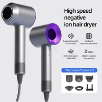 Negative ion hair dryer with high speed and no blades High power silent and quick drying Portable, suitable for home annd travel