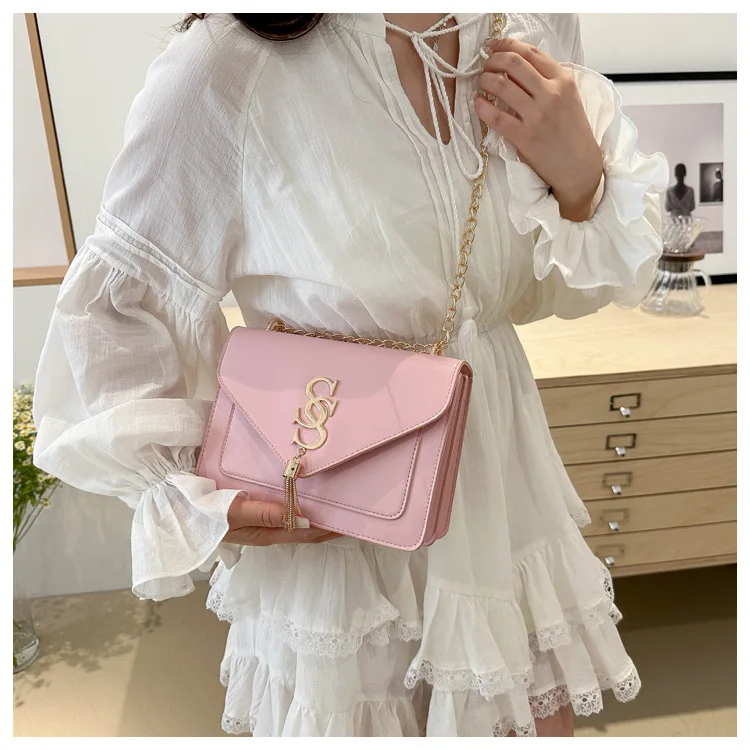 우아한 라이트 토트백 2025 신상 여성용, 부드러운 프린지 숄더백, 모든 경우에 적합한 다용도 스퀘어 크로스백