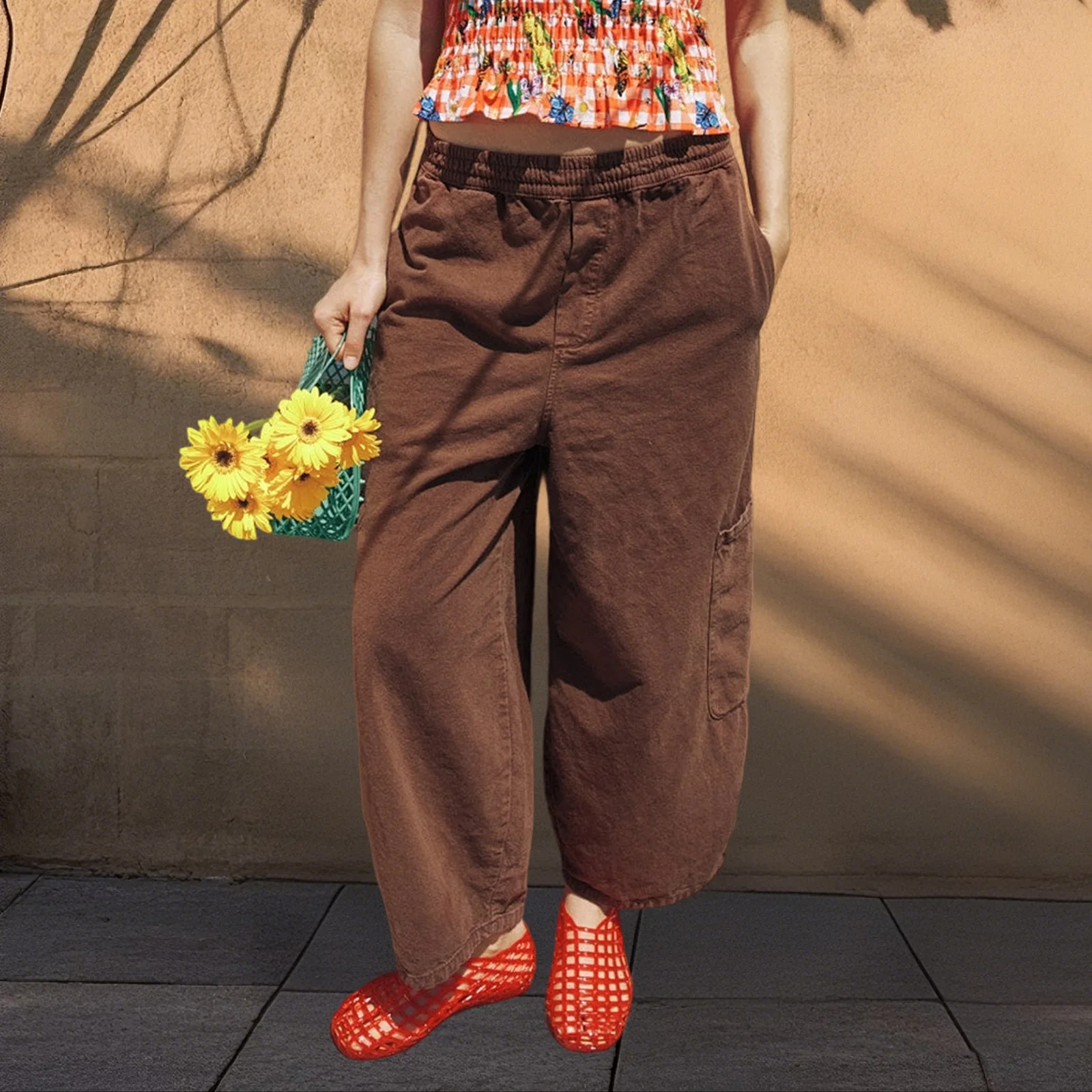 Dourbesty Frauen Herbst Vintage Baggy Jeans Hohe Taille Breite Bein Hosen Jeans Y2K Punk Elastische Taille Denim Tasche Hosen Hosen