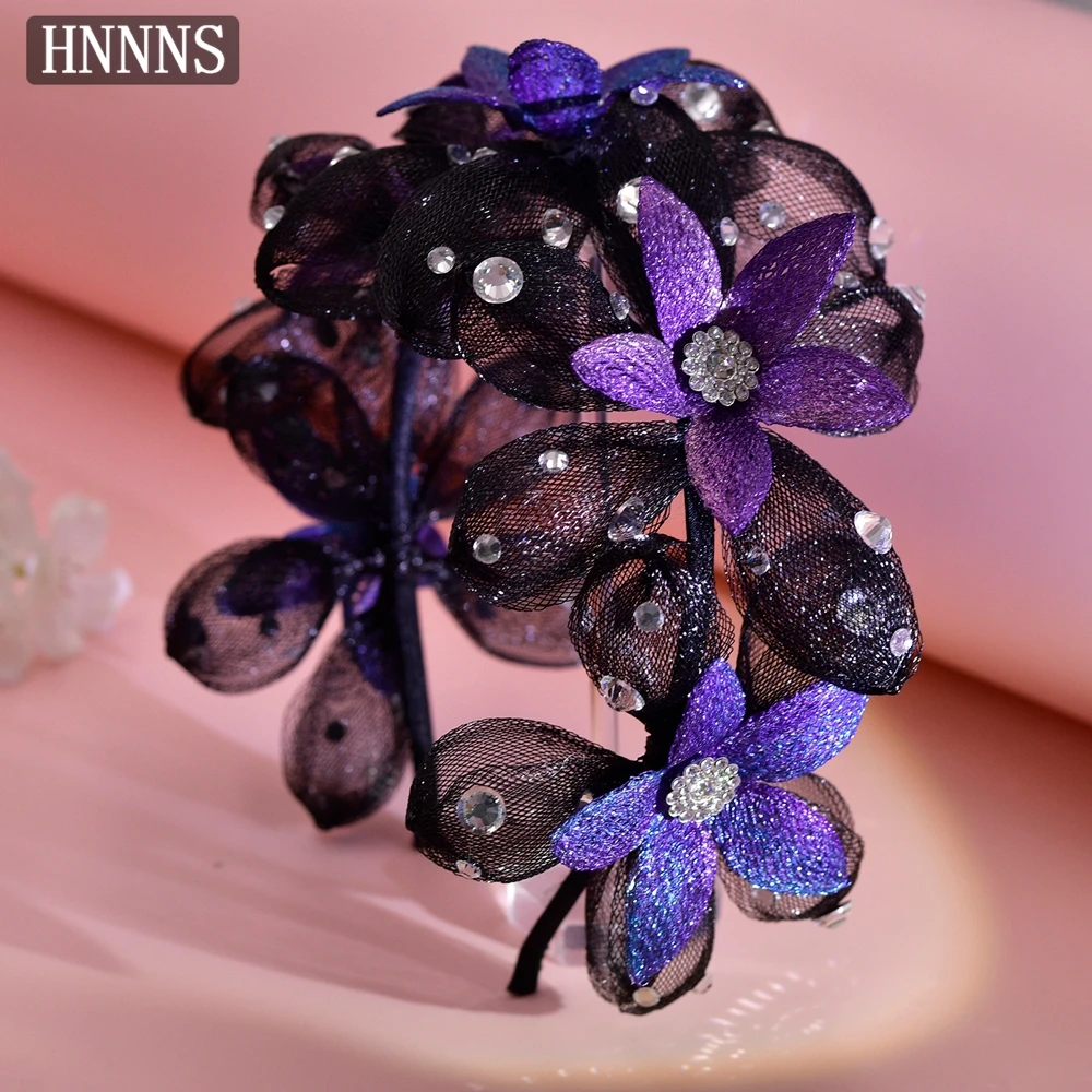 TOPQUEEN Elegante Braut Hochzeit Blume Haar Armband Handgemachte Exquisite frauen Bankett Tanzen Party Haar Zubehör YXA207