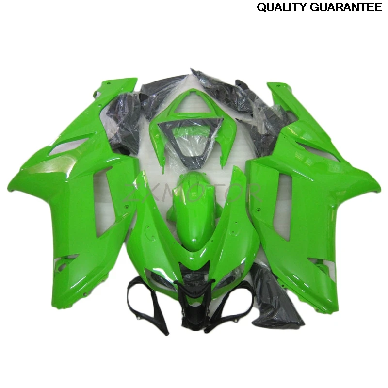 مجموعة انسيابية جديدة تمامًا مناسبة لـ 2007 2008 كاواساكي ZX6R هدية للدراجات النارية zx6r 07 08 أخضر أسود 79 #2