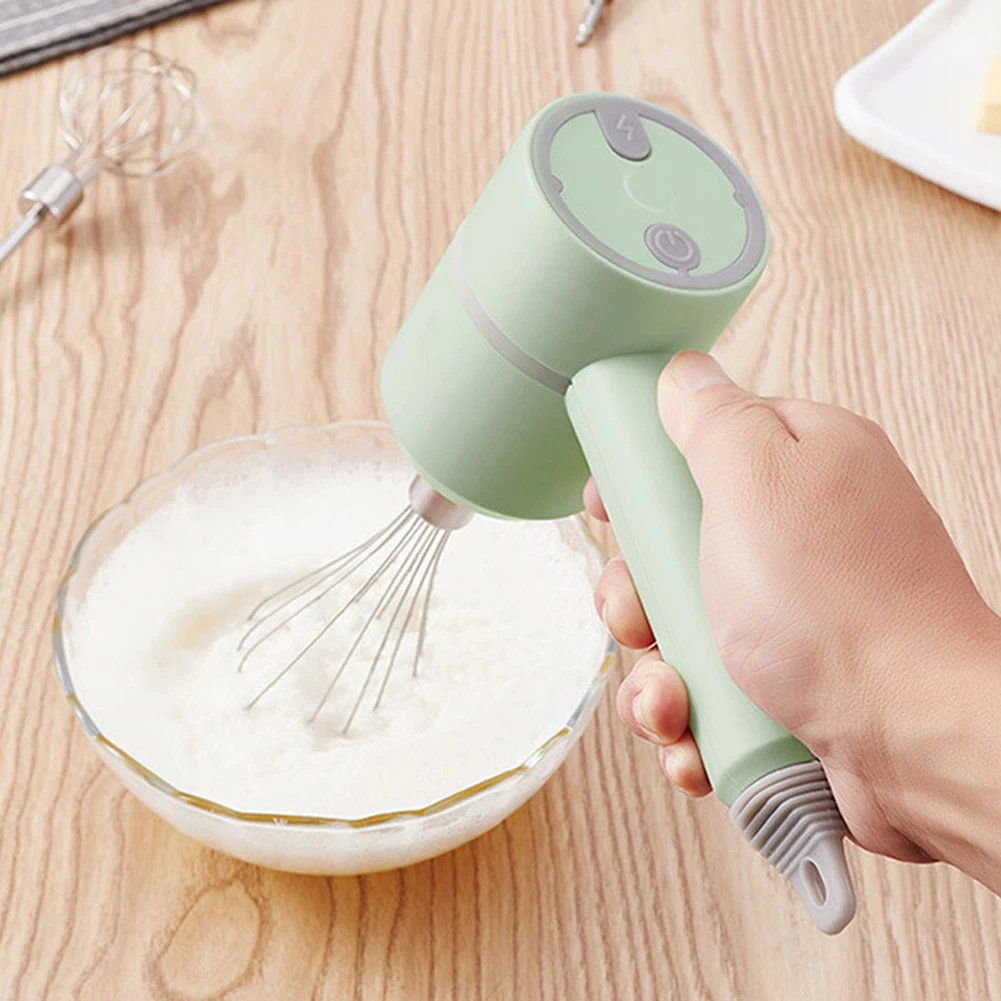 Voll automatischer Mixer mit USB-Antrieb, Immersion mixer, Schneebesen zum Backen, 3-Geschwindigkeitsstufe, Hand mixer für Torten und Pfannkuchen