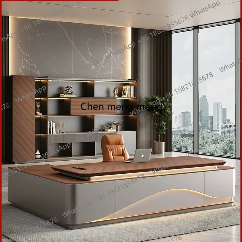 X188 Boss Desk Light Luxury Chairperson's Office Boss's Desk Modern Simple Manager President's Taipan Desk