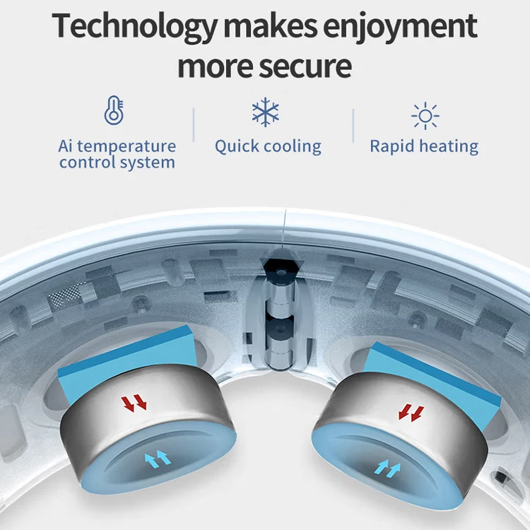 Head-mounted Cold & Hot Eye Massager with Custom Logo, Bluetooth & Type-C Charging, Knead Pressure to Relieve Eye Fatigue