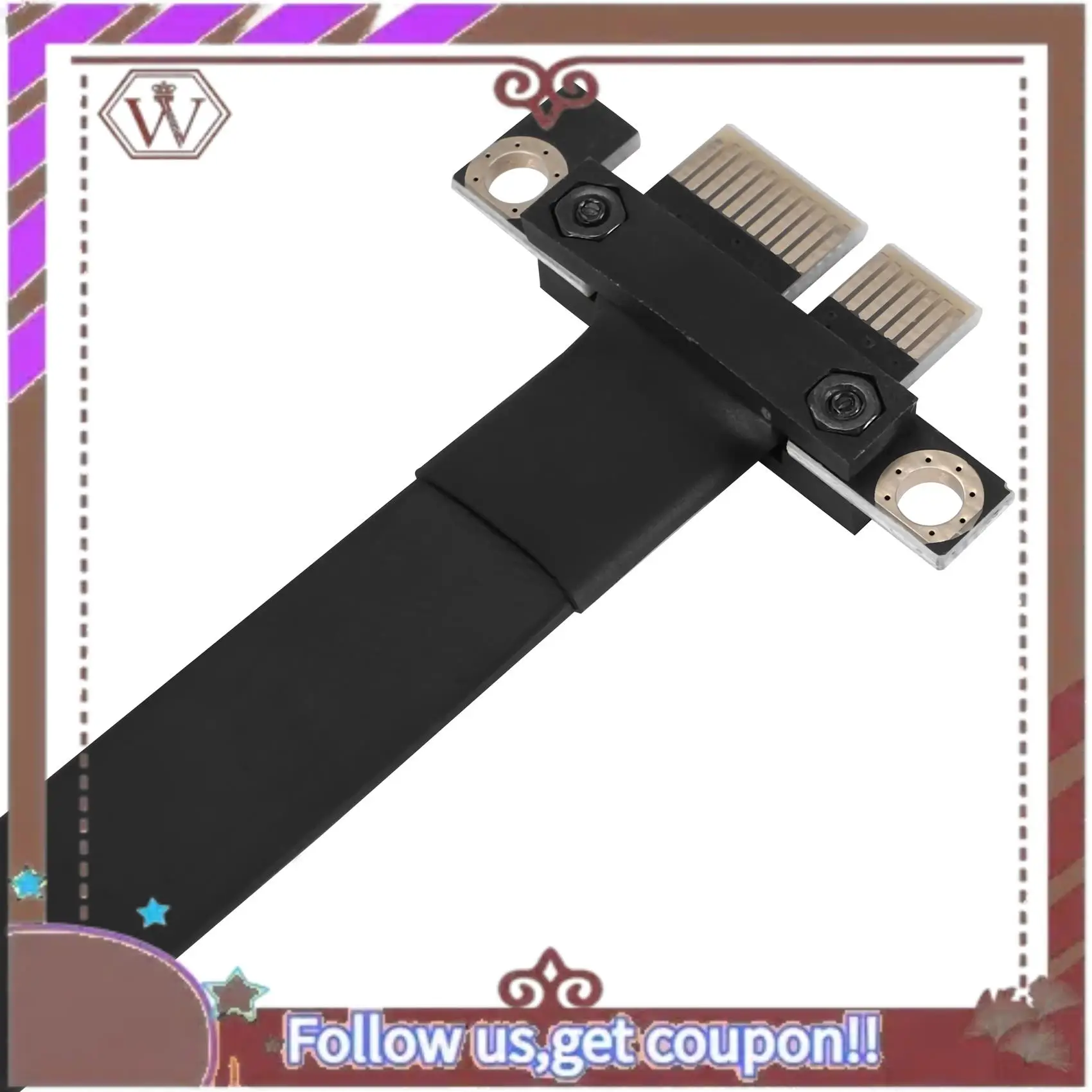 

ABBG-90 Degree Pci-E Pci Express 1X To 1X Slot Riser Card Converter Extender Ribbon Adapter Extension Cable Pci-E X1 Gold Plated