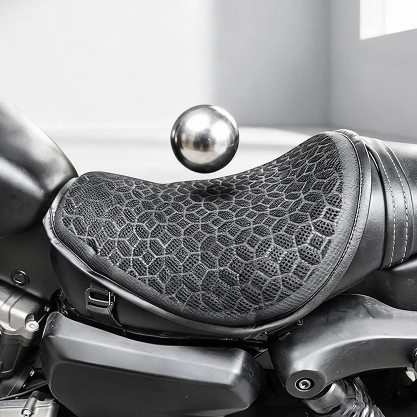 Motorcycle Passenger Seat Cushion Honeycomb Structure Breathable Protection Motorcycle Rider Comfort Cushion For Driver
