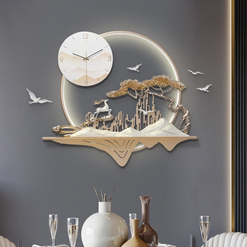 Home Wall Decoration Wall Clock Living Room Decoration Clock Home Quartz Clock Fashion Wall Clock Creative Lighting Wall Watch