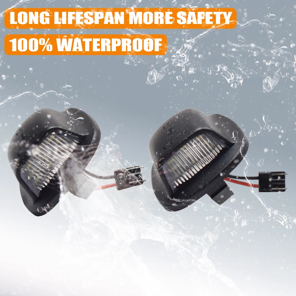 لنيسان إكستيرا 1994-2004 الحدود 1998 1999 2000 2001 2002 2003 2004 LED رقم الترخيص لوحة ضوء مصابيح خطأ مجاني 2 قطعة #6