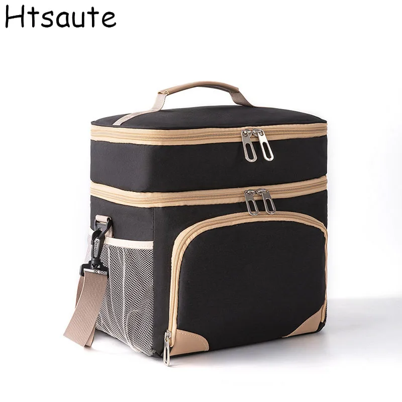 

Ladies Insulated Lunch Bags Large Capacity Oxford Thermal Bento Bag Double Layer Meal Prep Bag for Travel Work School Picnic