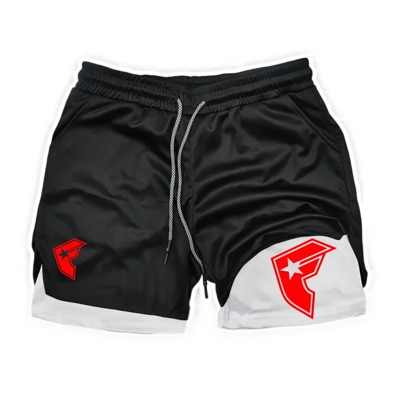 

FAMOUS STARS STRAPS DRIP BOH Shorts Men Red (S) Cool GYM Casual Sports Compression Shorts Workout Running Short Pants 2025