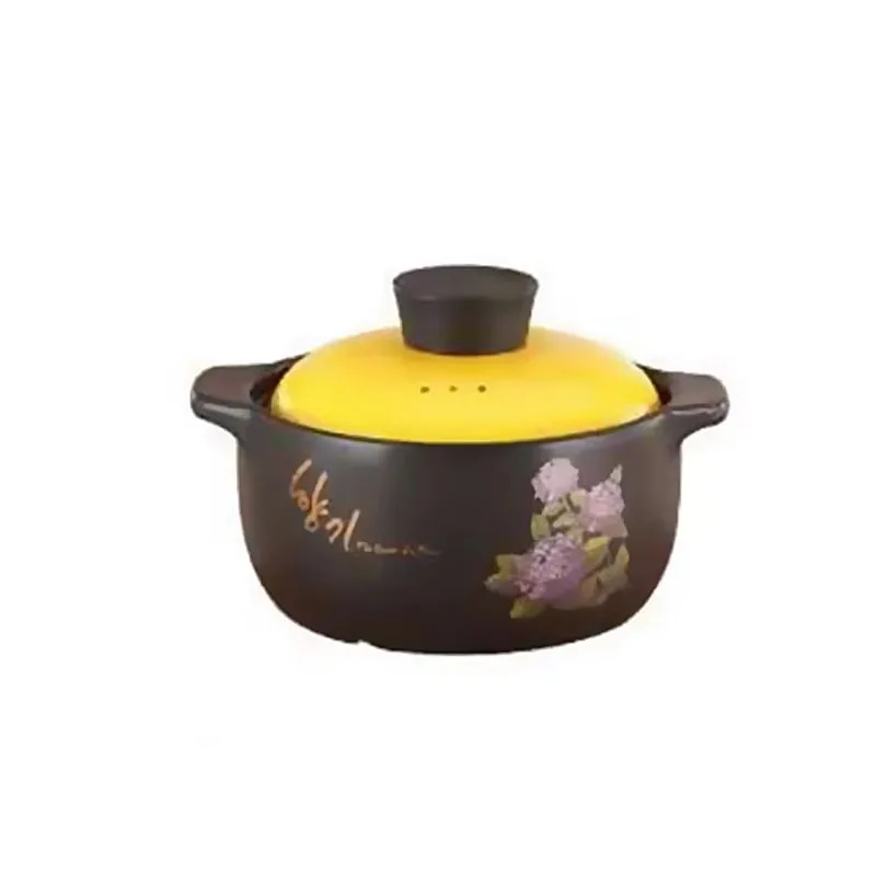 High Quality High Temperature Resistance Ceramic Casseroles Stew Soup Casseroles Fire Stockpot, Casseroles 1.6L for 1-2 People