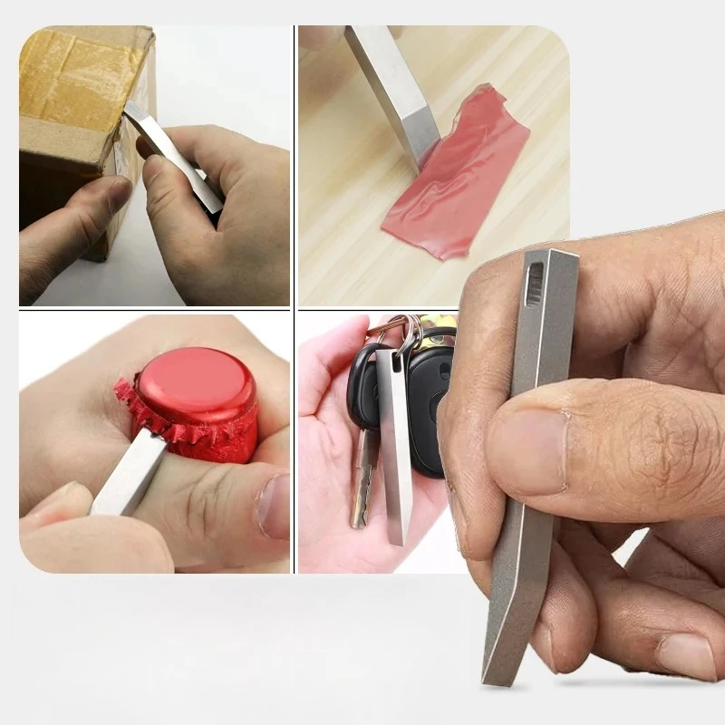 1pc Mini Multifunctional Lever Keychain With Portable Bottle/box Opener Ideal For Daily Home And Outdoor Use Convenient And Quic