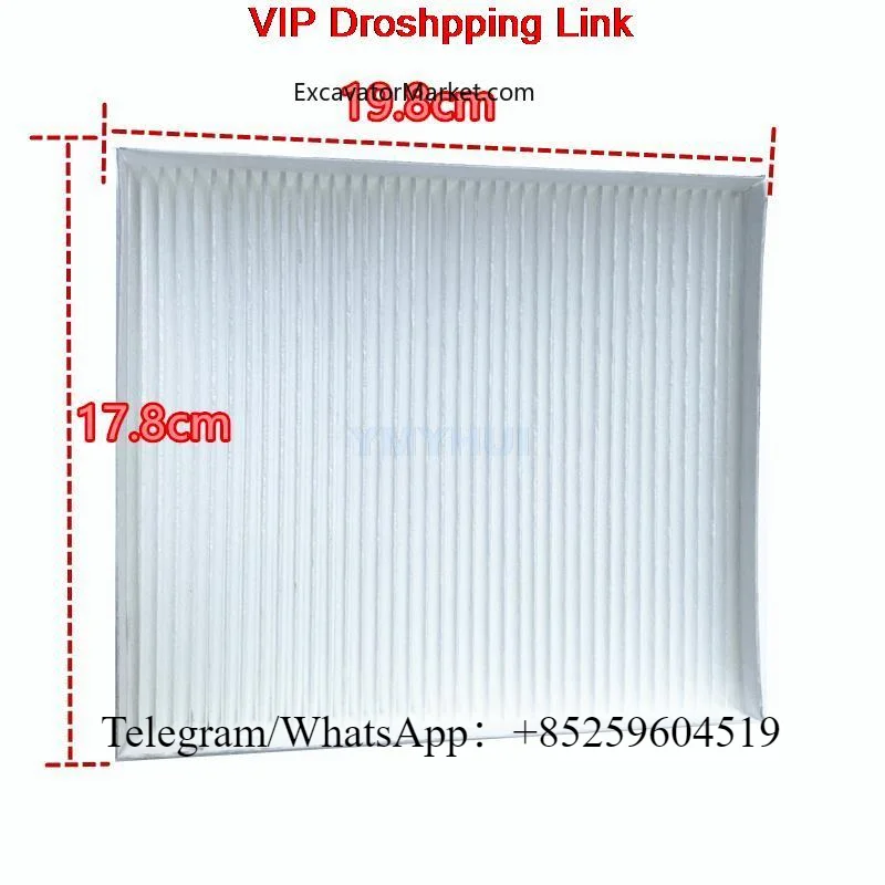 Air Conditioning Filter Cartridge Air Conditioning Filter For Excavator XCMG 135D/150D/200/210D/215D/240/270/370D Filter parts