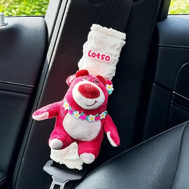 Lotso ladies car sweet and cute creative fun personality cartoon doll soft and comfortable seat belt decorative shoulder cover