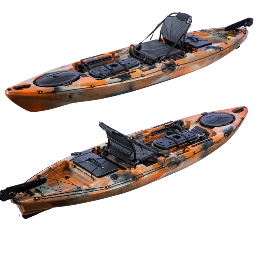 كاياك صيد السمك بطول 3.3 متر لشخص واحد، قوارب الكاياك البلاستيكية لملح مياه المحيط #1