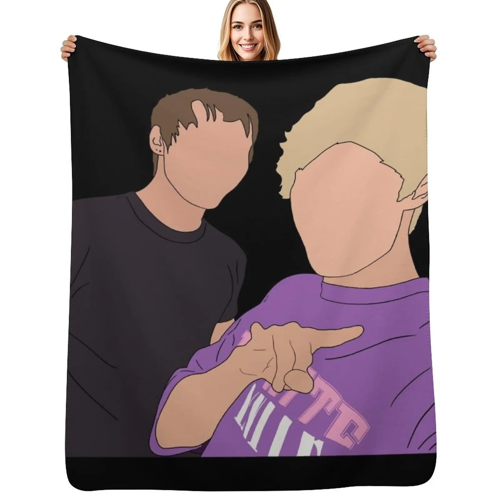 

Sam & Colby 1 Throw Blanket Loose Picnic christmas gifts for sofa Blankets