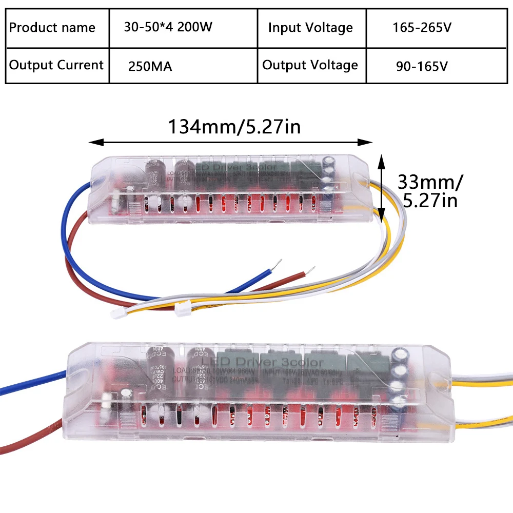 Infrared Remote Control Ceiling Light Power Supply Transformer LED Driver 18-40Wx2 12-24Wx2 30-50Wx2 20-40Wx4 40-60Wx4 40-72Wx4