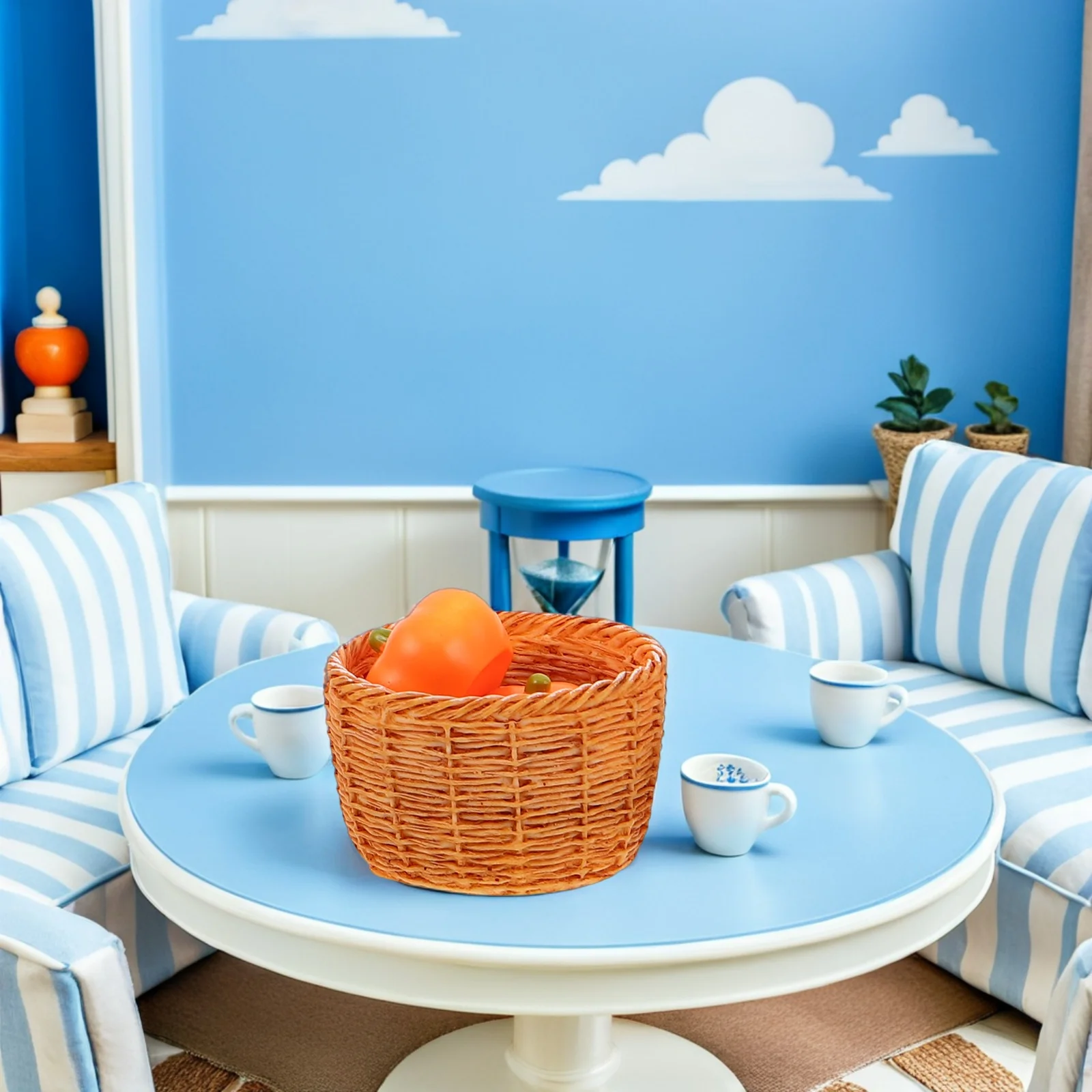 

1Set Miniature Vegetable Basket Set Realistic Dollhouse Food Diy Scene Decor Accessory For Dollhouse Simulation