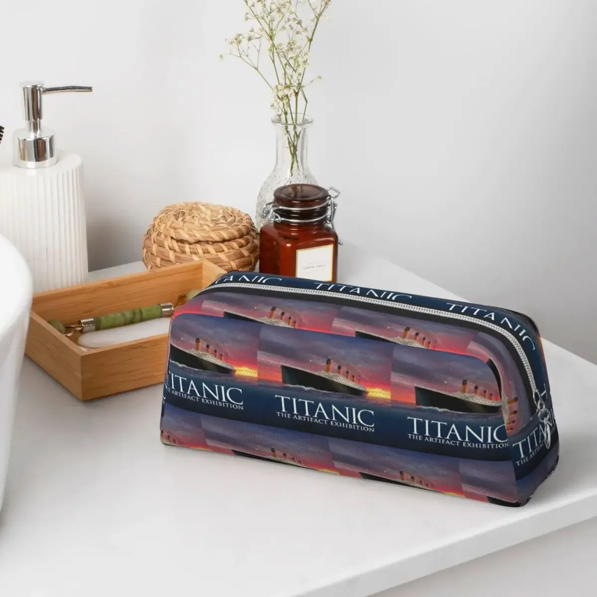 Titanic Romantic Movie Pencil Case Pen Holder Large Capacity Pen Box Pencil Bag for Boys Girls School