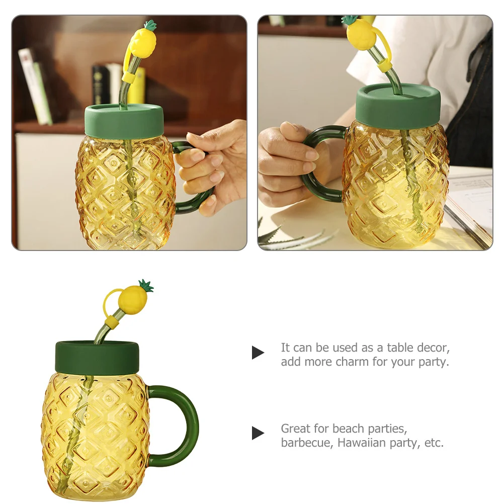 

Pineapple Shaped Cup Decorative Cups for Hawaiian Party Tropical Drinking Themed Fruit Water