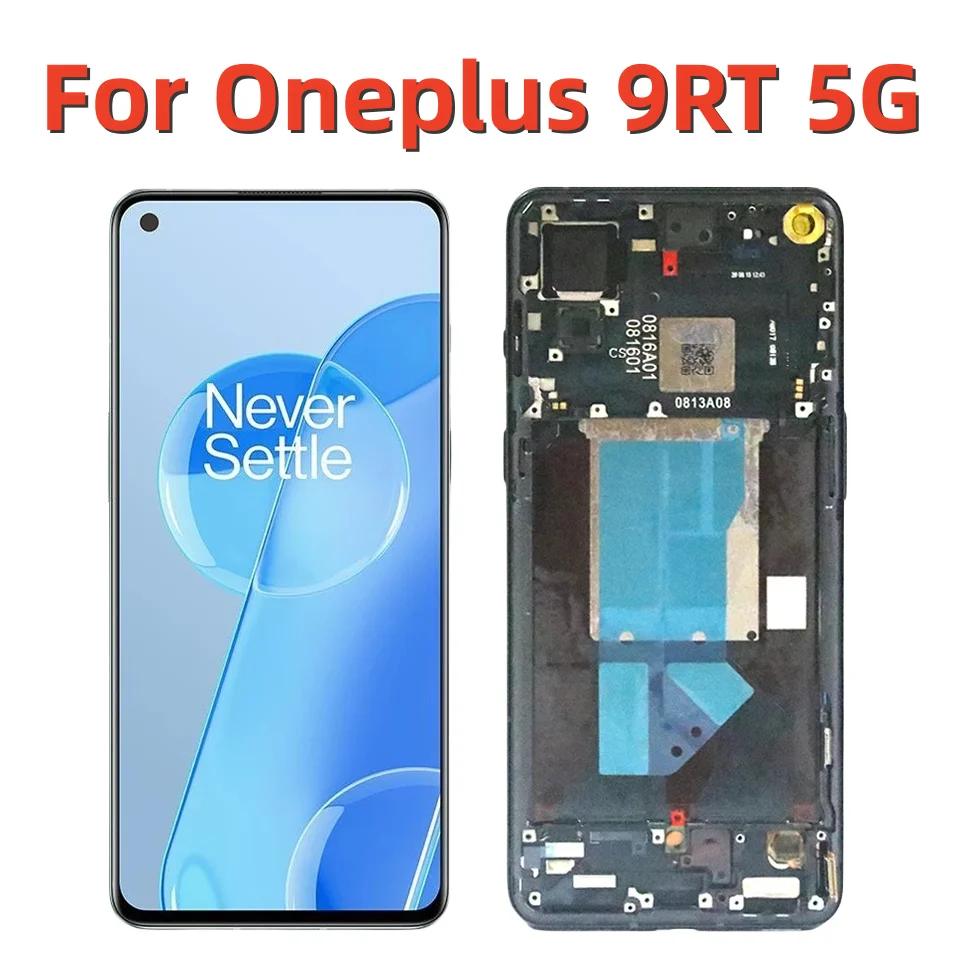 

New For Oneplus 9RT LCD Display Touch Screen With Frame 6.62" 1+9RT 5G MT2110 MT2111 Display LCD AMOLED Screen Parts