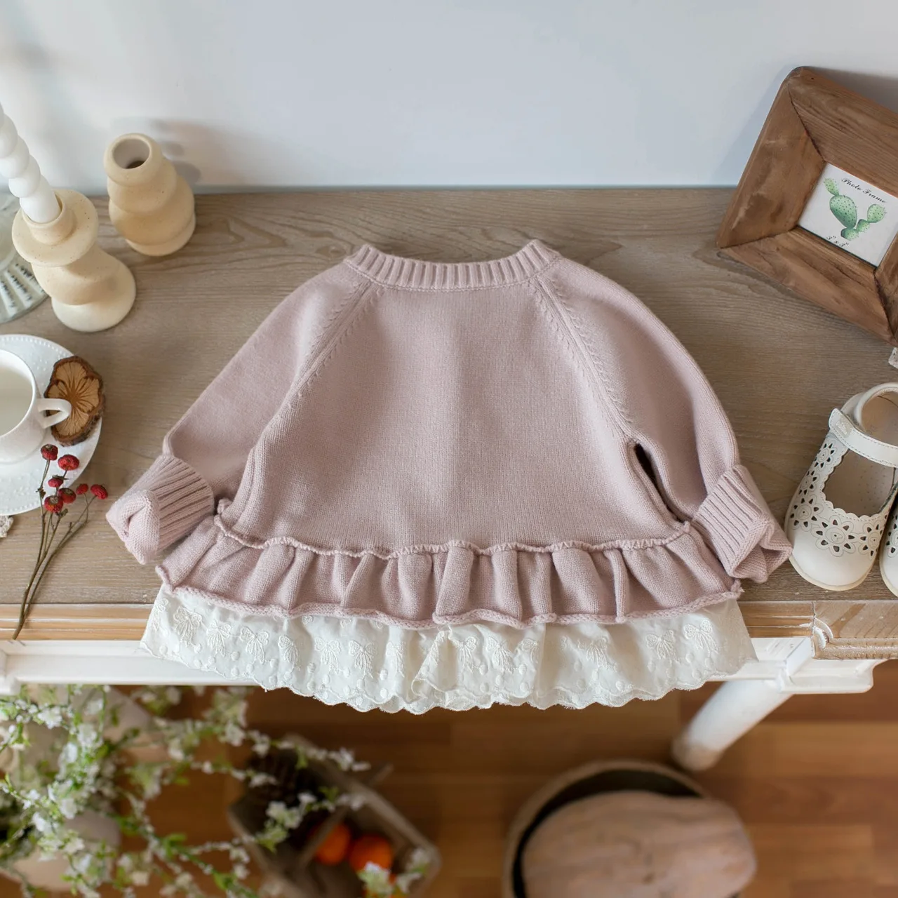 MILANCEL 1-7 Jahre Kinderpullover mit Umlegekragen, warme Strickkleidung für Mädchen, Baumwollpullover für Jungen, Strickkleidung für Mädchen. – Detail 12