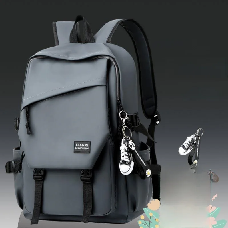 

Unisex Backpack School Bags Work Bookbag Modern Neutral Style Polyester Material Zipper Closure Double Shoulder Straps Suppor...