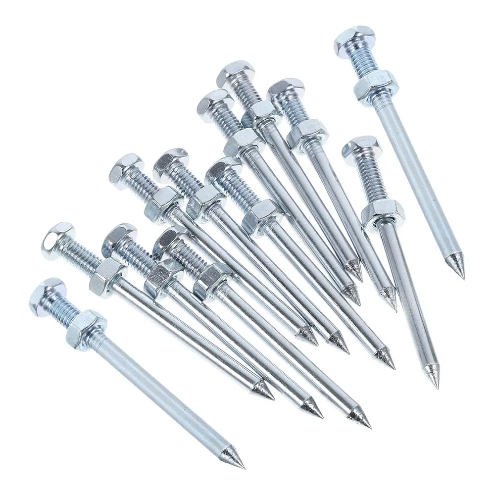 12Pcs Lawn Aerator Shoes Spikes Heavy Duty Metal Pegs for Soil Aeration Lawn Care Grass Root Yard Garden Patio Tools