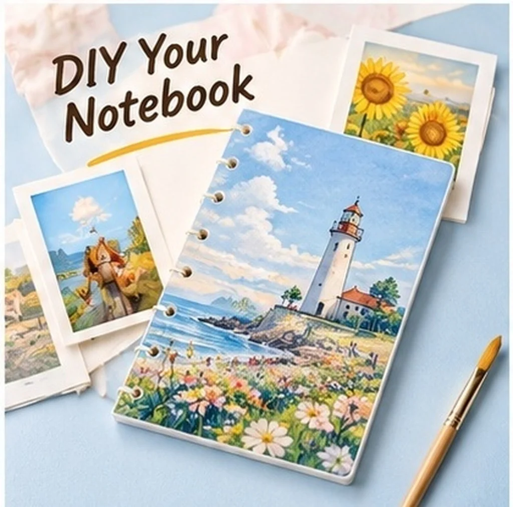 Sublimation Blank Notebook B5 Mushroom Spiral Binding Hardcover Journal DIY Customizable Hardback Notepad for Sublimation