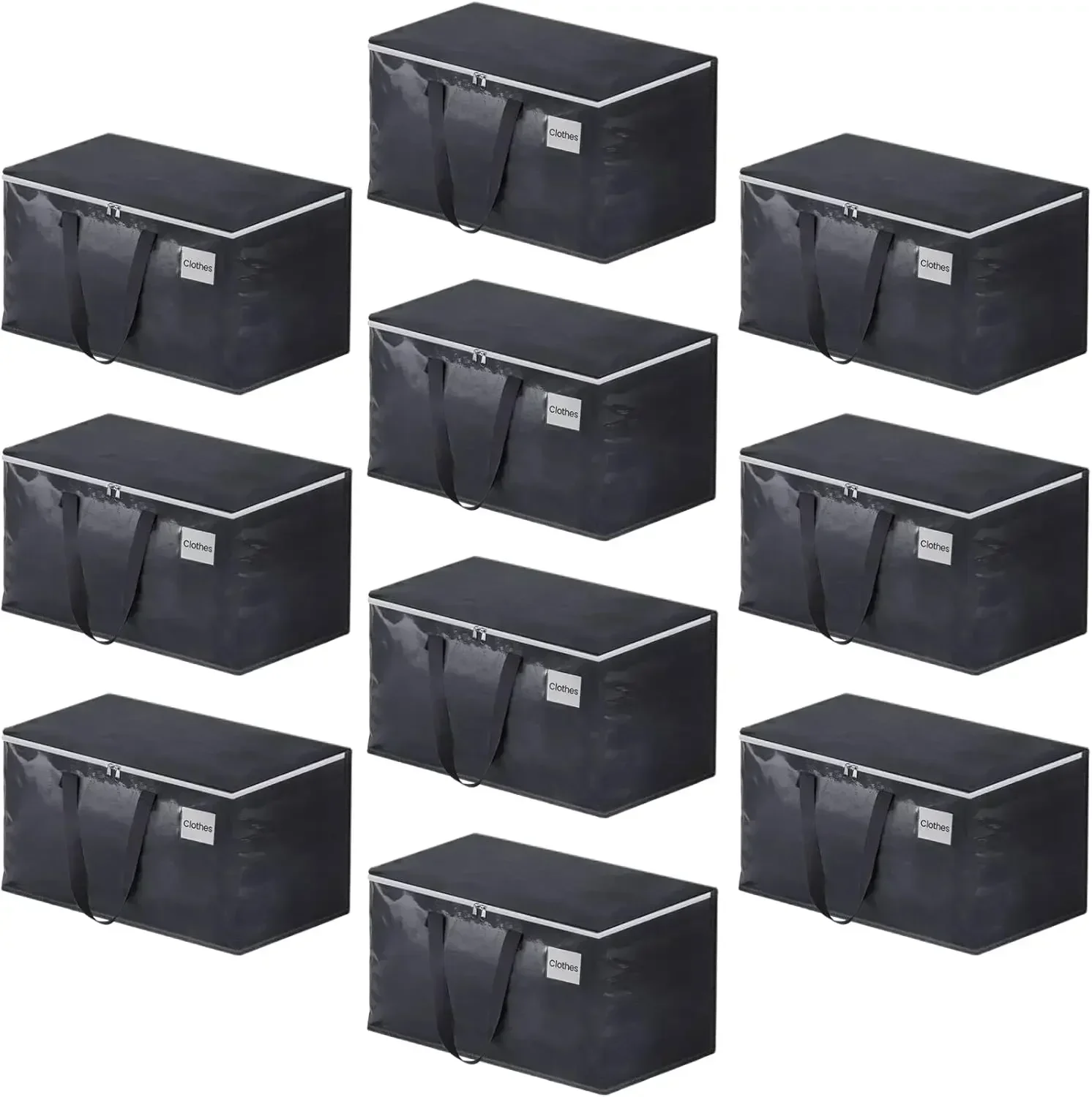 

Moving Bags Heavy Duty with Strong Zippers and Handles Collapsible Moving Supplies, Storage Totes for Packing