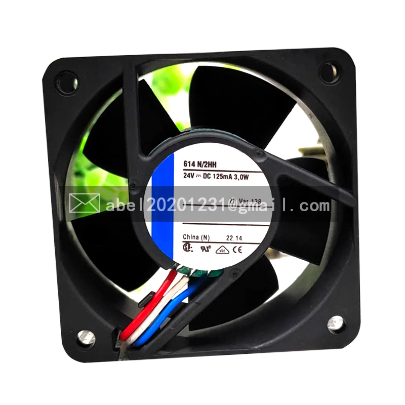 

BRAND NEW ORIGINAL 614N/2HH 614 N/2 HH DC 24V COOLING FAN 6025 6CM 60*60*25MM