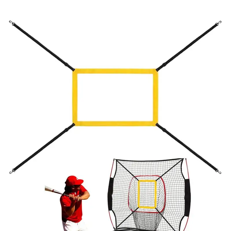 

Pitching Target Pitching Strike Zone 4 Adjustable Straps Professional Pitcher Training Devices For Baseball Hitting Net Practice