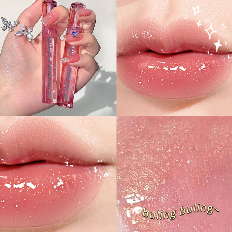 Watergloss Lip Honing Transparante Lip Plumping Glanzende Parel Lip Glazuur Blijvende Vochtinbrengende Lipolie Hydraterende Lippen Verzorging Cosmetica