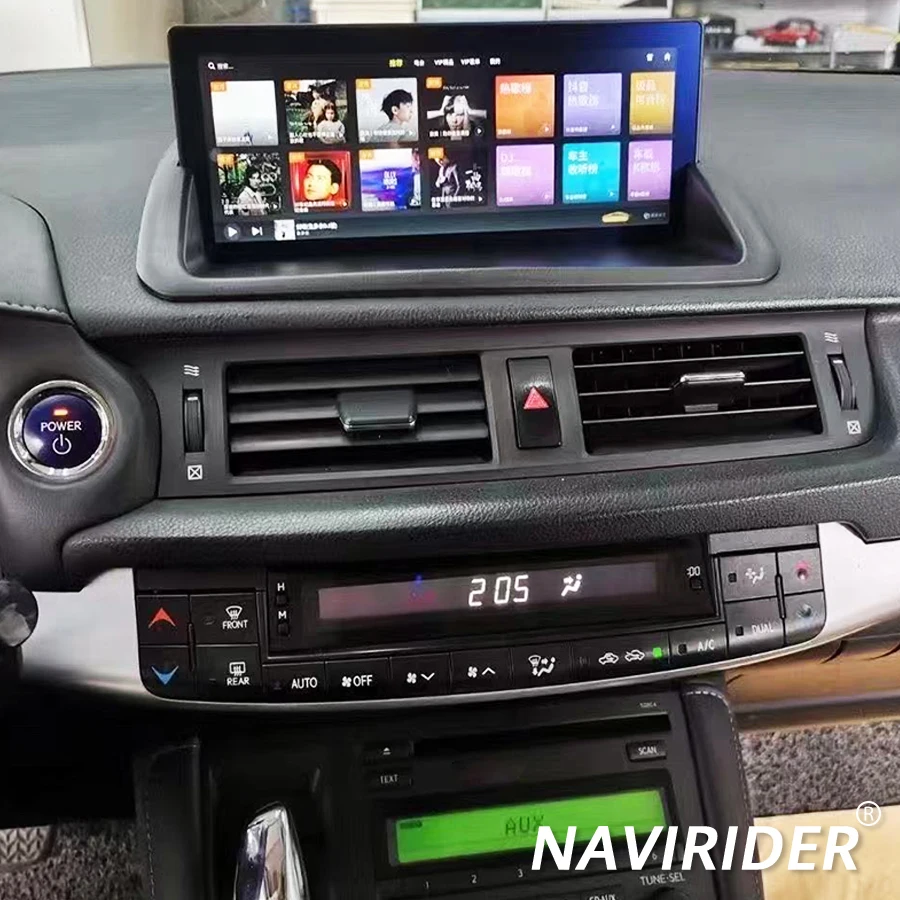 Qualcomm 665 reproductor de vídeo Multimedia estéreo Carplay para Lexus CT CT200 CT200h 2012-2020 Android 14 navegación DSP pantalla de 256GB